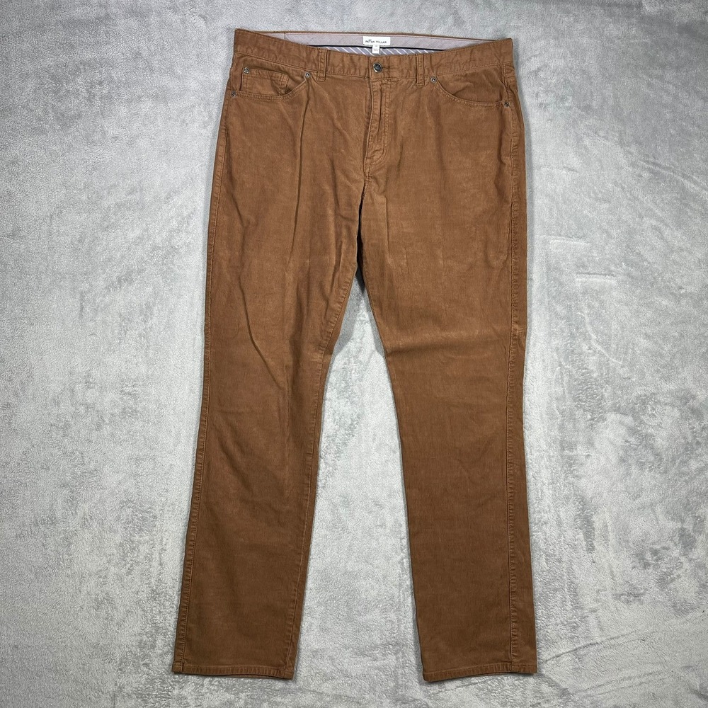 Peter Millar Corduroy Pants Mens 38 Brown Stretch Five Pocket MF20B29